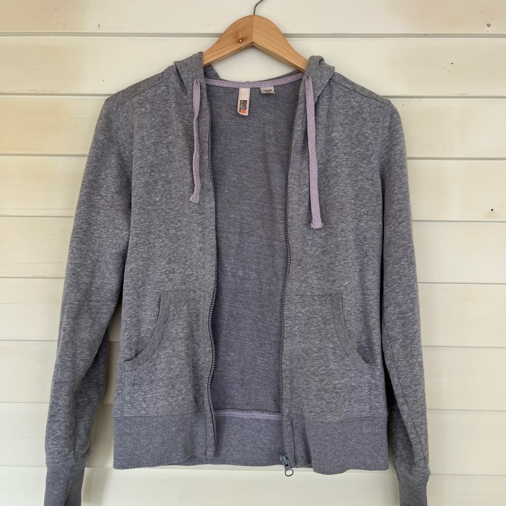Route 66 Heather Gray Women's Zip-Up Hoodie